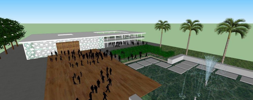 Progetto di un edificio del Municipio e Paço Municipal in una piccola città a Bahia, in Brasile